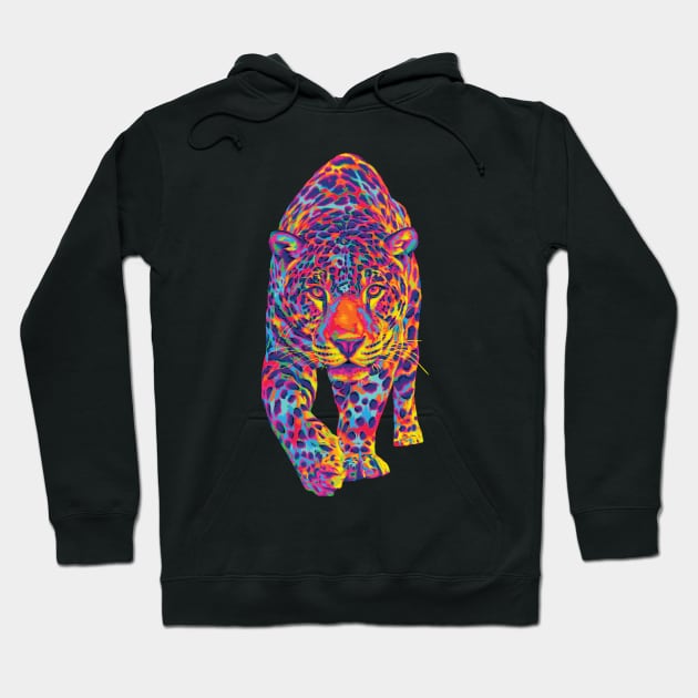 The Rainbow Jaguar Hoodie by polliadesign